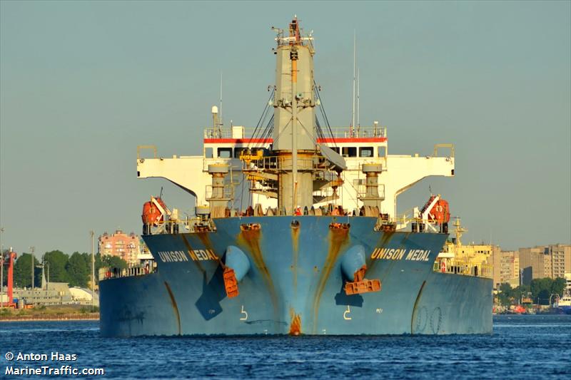 unison medal (Bulk Carrier) - IMO 9687150, MMSI 477585800, Call Sign VRNT2 under the flag of Hong Kong