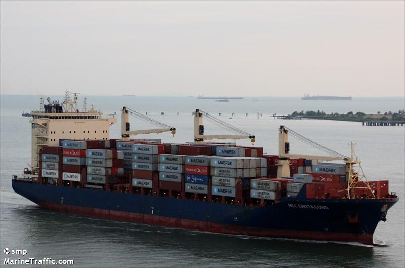 mcc chittagong (Container Ship) - IMO 9761023, MMSI 477636300, Call Sign VRQF9 under the flag of Hong Kong