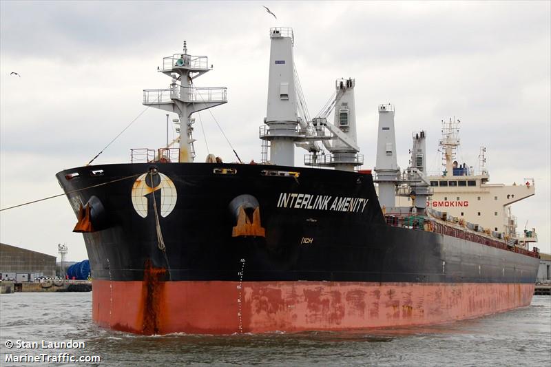 interlink amenity (Bulk Carrier) - IMO 9738674, MMSI 538005710, Call Sign V7GH2 under the flag of Marshall Islands