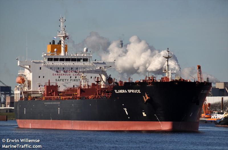 elandra spruce (Chemical/Oil Products Tanker) - IMO 9746243, MMSI 538006719, Call Sign V7JM5 under the flag of Marshall Islands