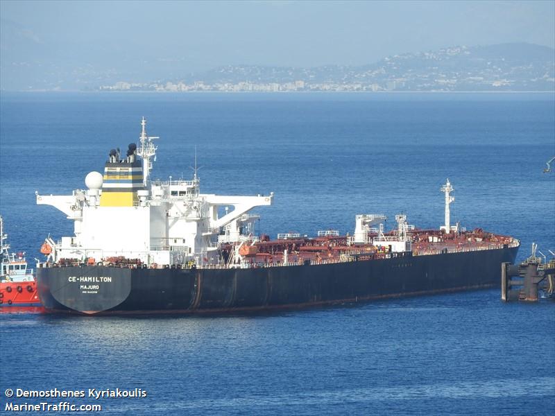 ce-hamilton (Crude Oil Tanker) - IMO 9411238, MMSI 538008329, Call Sign V7A2243 under the flag of Marshall Islands