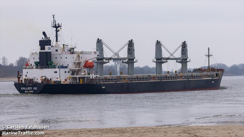 kallisti gs (Bulk Carrier) - IMO 9494814, MMSI 538008362, Call Sign V7A2279 under the flag of Marshall Islands