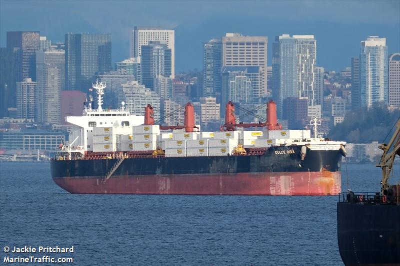 dulce diva (Bulk Carrier) - IMO 9852755, MMSI 538008429, Call Sign V7A2349 under the flag of Marshall Islands