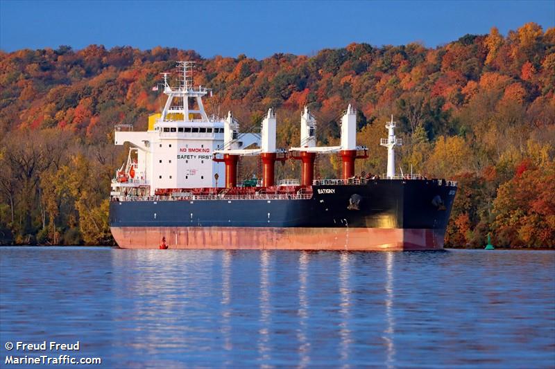 satigny (Bulk Carrier) - IMO 9875604, MMSI 538008575, Call Sign V7A2529 under the flag of Marshall Islands