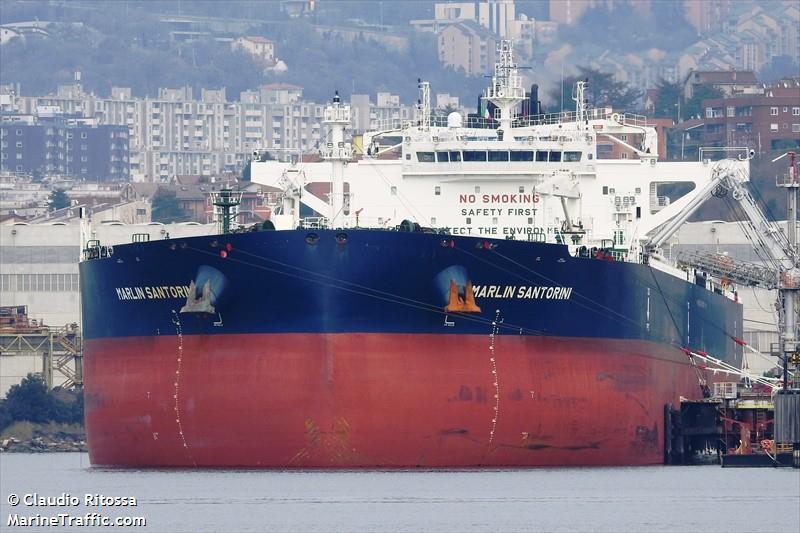 marlin santorini (Crude Oil Tanker) - IMO 9835836, MMSI 563066300, Call Sign 9V5867 under the flag of Singapore