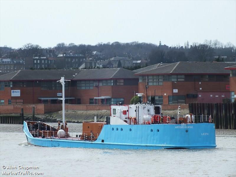 rms watercourse (Water Tanker) - IMO 7340796, MMSI 235093292, Call Sign  GSEW under the flag of United Kingdom (UK)