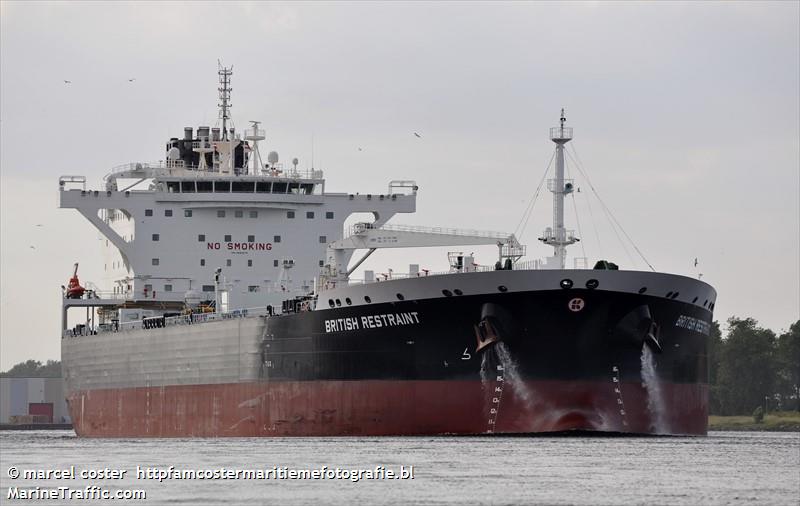kmarin restraint (Crude Oil Tanker) - IMO 9683075, MMSI 235108533, Call Sign 2ICI6 under the flag of United Kingdom (UK)