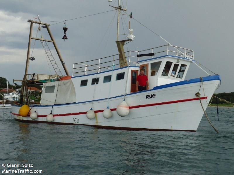 krap (Fishing vessel) - IMO , MMSI 238316440, Call Sign 9A5368 under the flag of Croatia