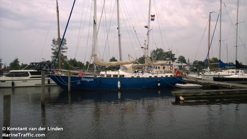 dragon (Sailing vessel) - IMO , MMSI 244070646, Call Sign PC4466 under the flag of Netherlands