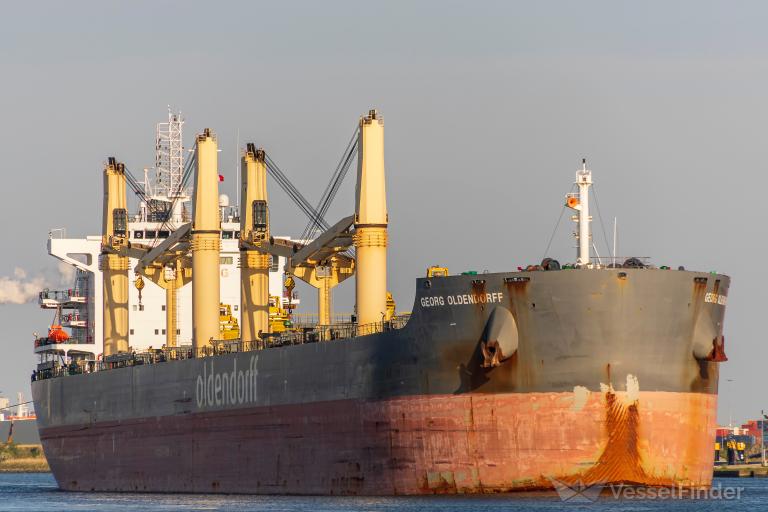 georg oldendorff (Bulk Carrier) - IMO 9702596, MMSI 255805672, Call Sign CQGW under the flag of Madeira