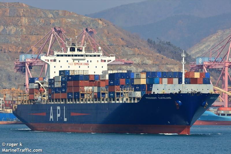president cleveland (Container Ship) - IMO 9526502, MMSI 303340000, Call Sign WCEU under the flag of Alaska
