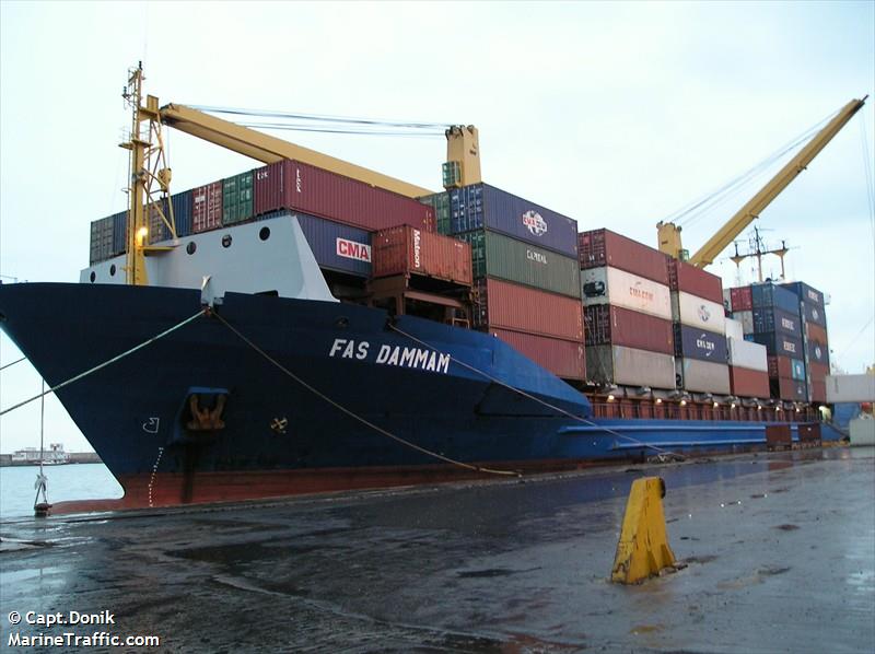 fas dammam (General Cargo Ship) - IMO 9160920, MMSI 304010804, Call Sign V2GJ9 under the flag of Antigua & Barbuda