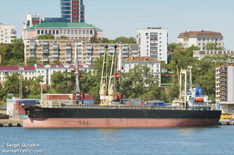 york 17 (General Cargo Ship) - IMO 9220407, MMSI 312067000, Call Sign V3EN3 under the flag of Belize