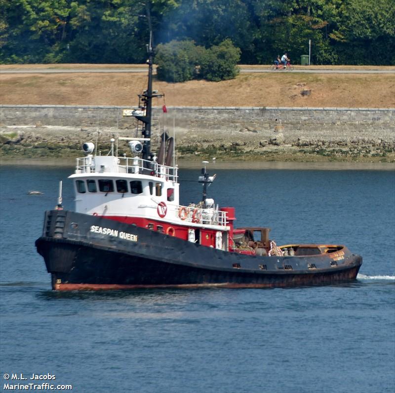 seaspan queen (Tug) - IMO 6503731, MMSI 316003678, Call Sign CFN6640 under the flag of Canada