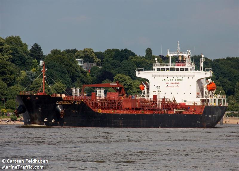 chemroute sky (Chemical/Oil Products Tanker) - IMO 9508160, MMSI 357197000, Call Sign 3FDM6 under the flag of Panama