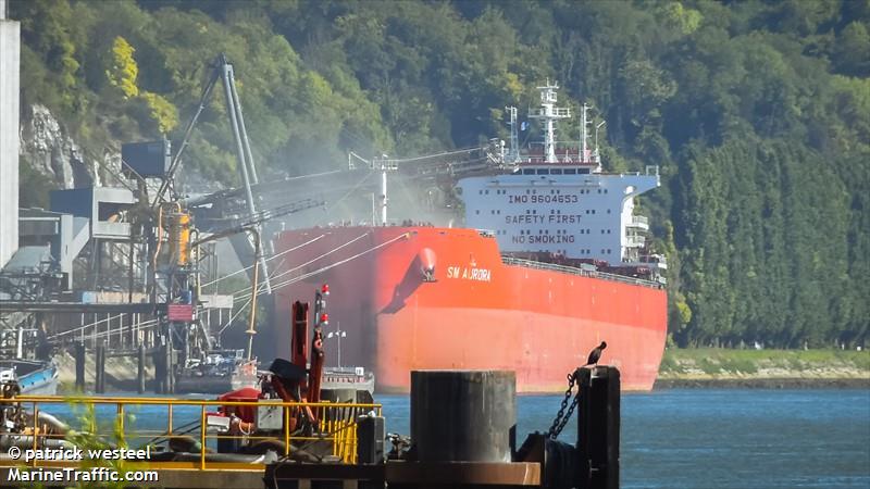 sm aurora (Bulk Carrier) - IMO 9604653, MMSI 373229000, Call Sign 3FYS9 under the flag of Panama