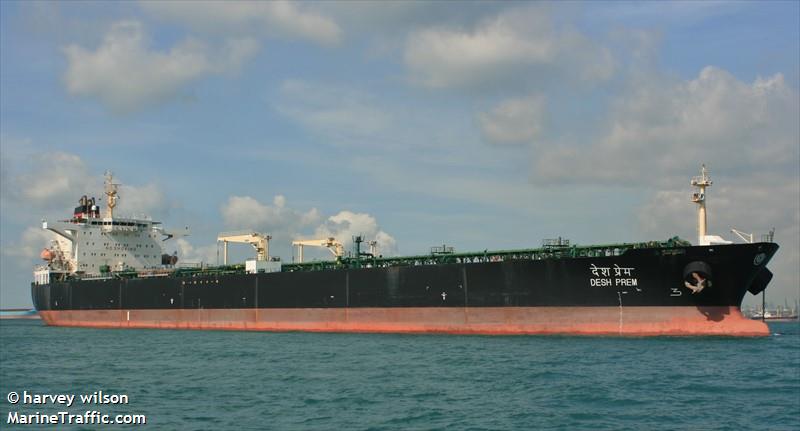 desh prem (Crude Oil Tanker) - IMO 9232917, MMSI 419471000, Call Sign AUBC under the flag of India