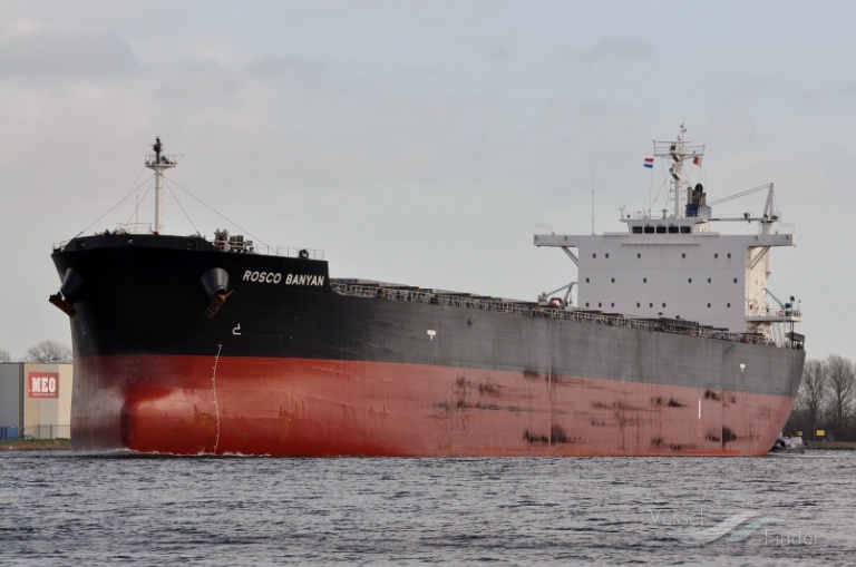 rosco banyan (Bulk Carrier) - IMO 9542489, MMSI 477932500, Call Sign VRHK9 under the flag of Hong Kong
