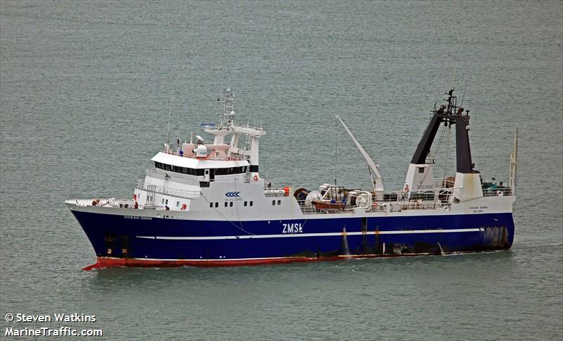 ocean dawn (Fish Factory Ship) - IMO 8901470, MMSI 512400000, Call Sign ZMSL under the flag of New Zealand