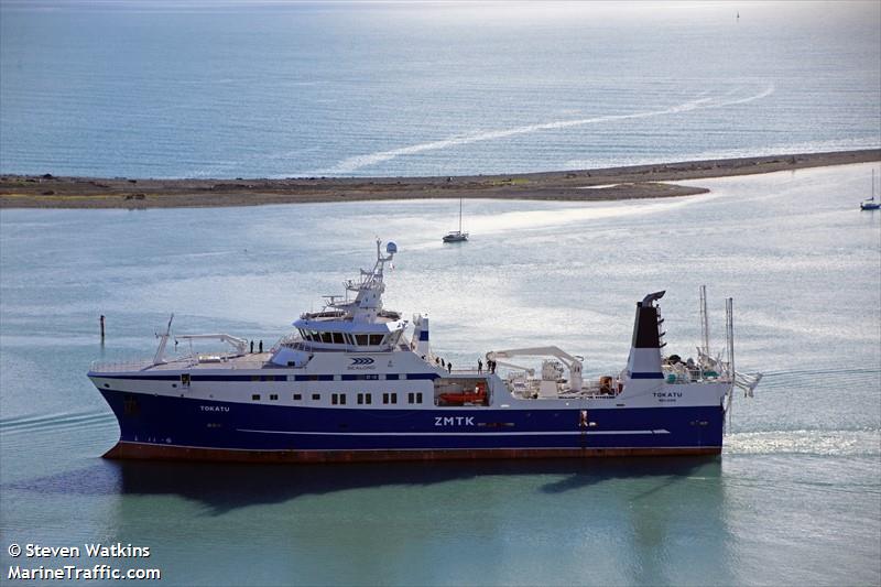 tokatu (Fish Factory Ship) - IMO 9816153, MMSI 512443000, Call Sign ZMTK under the flag of New Zealand