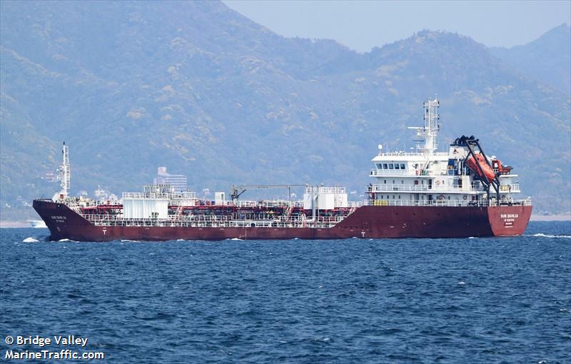 sun dahlia (Chemical/Oil Products Tanker) - IMO 9570577, MMSI 538008650, Call Sign V7A2621 under the flag of Marshall Islands