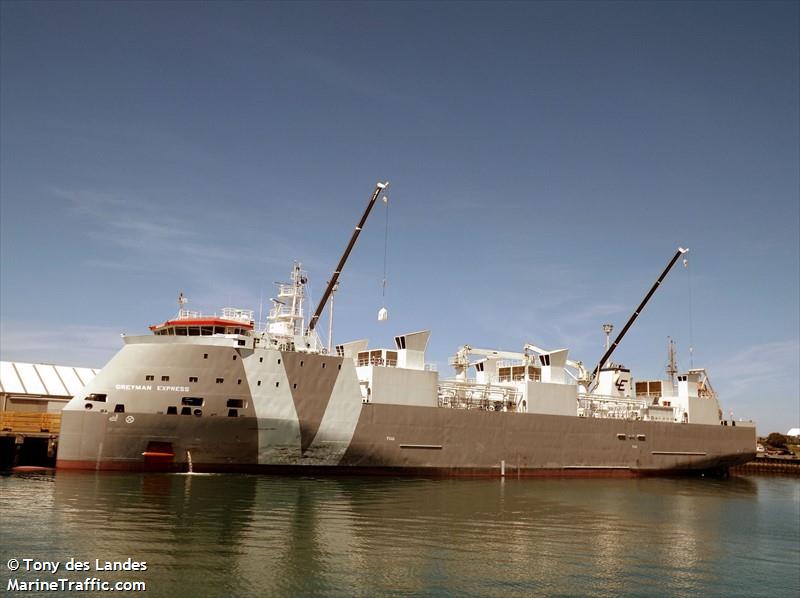 greyman express (Livestock Carrier) - IMO 9733777, MMSI 565876000, Call Sign 9V3518 under the flag of Singapore