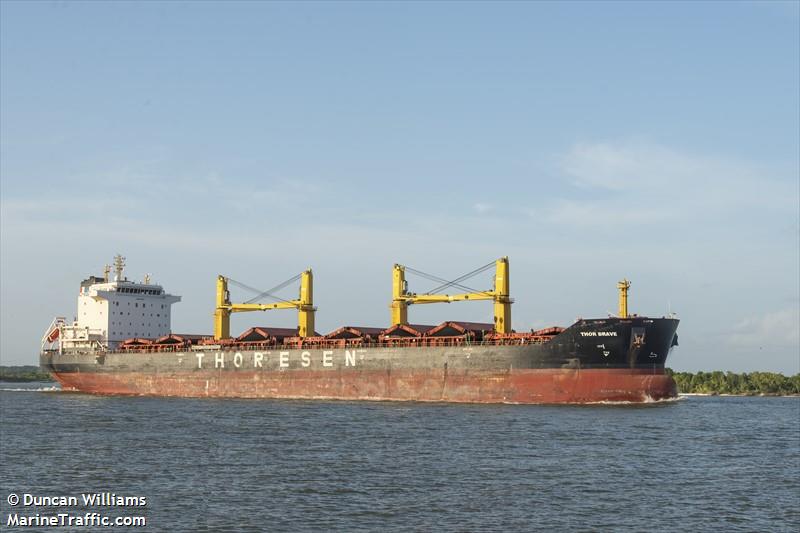 thor brave (Bulk Carrier) - IMO 9474797, MMSI 566716000, Call Sign 9V6451 under the flag of Singapore