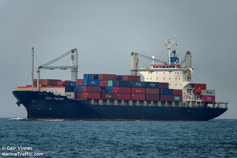 cala paguro (Container Ship) - IMO 9412787, MMSI 636017440, Call Sign D5KY9 under the flag of Liberia