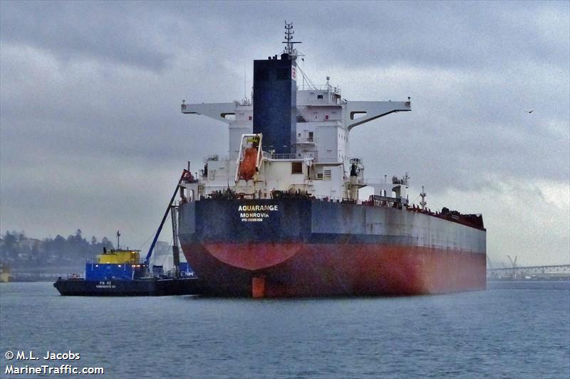 aquarange (Bulk Carrier) - IMO 9585106, MMSI 636018309, Call Sign D5PD6 under the flag of Liberia