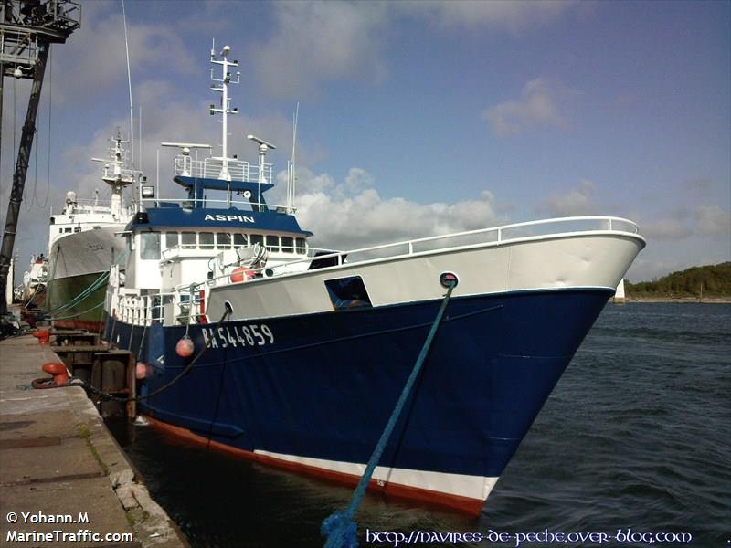 fv aspin (Fishing Vessel) - IMO 7928847, MMSI 227380000, Call Sign FPSH under the flag of France
