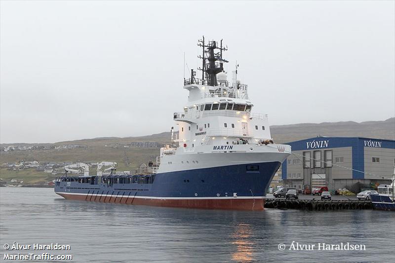 martin (Offshore Tug/Supply Ship) - IMO 9350238, MMSI 231541000, Call Sign XPOP under the flag of Faeroe Islands