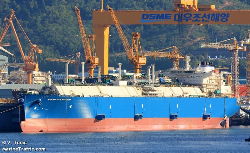 maran gas roxana (LNG Tanker) - IMO 9701229, MMSI 241415000, Call Sign SVCI4 under the flag of Greece