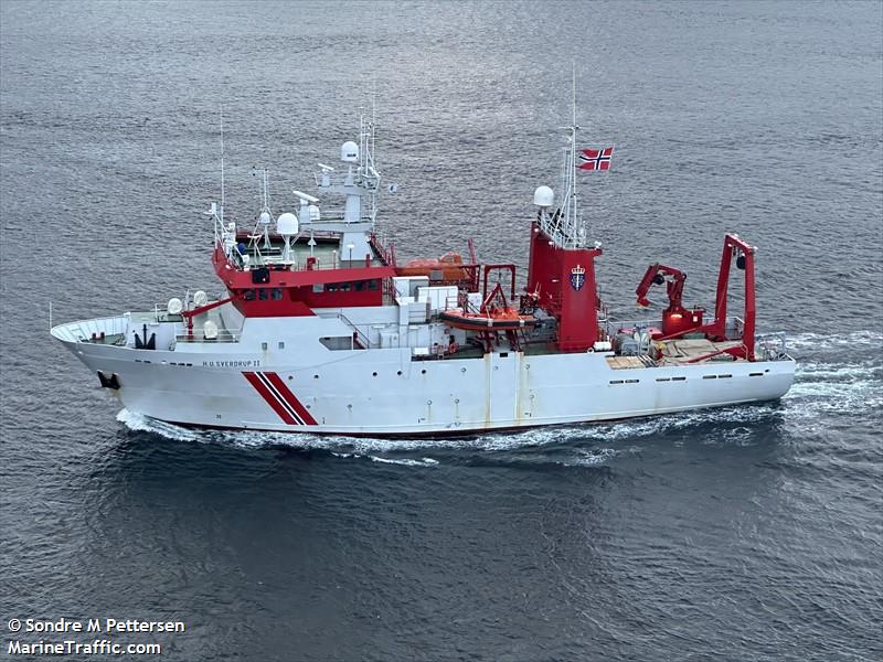 h.u.sverdrup ii (Research Vessel) - IMO 8921925, MMSI 257113000, Call Sign LCMO under the flag of Norway