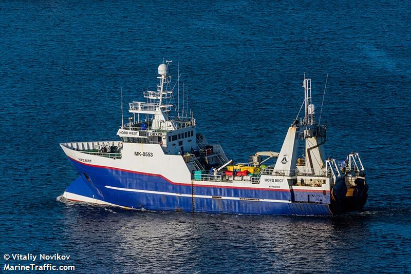 nord west (Fish Factory Ship) - IMO 8718885, MMSI 273390940, Call Sign UBXP8 under the flag of Russia