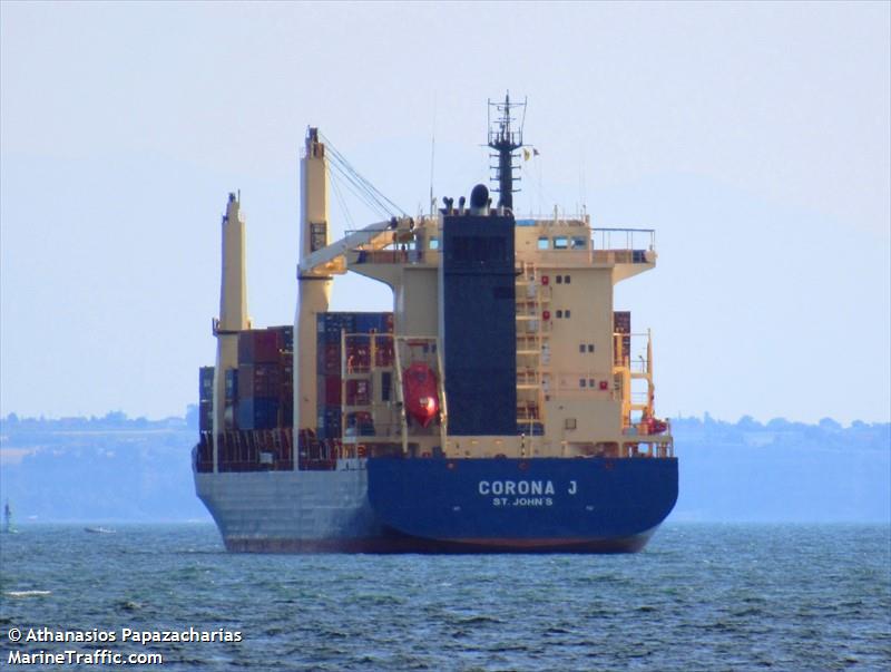 corona j (Container Ship) - IMO 9238686, MMSI 304813000, Call Sign V2BG1 under the flag of Antigua & Barbuda
