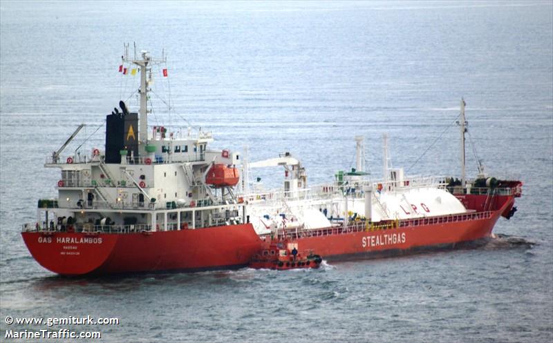 gas haralambos (LPG Tanker) - IMO 9423126, MMSI 308652000, Call Sign C6WP3 under the flag of Bahamas