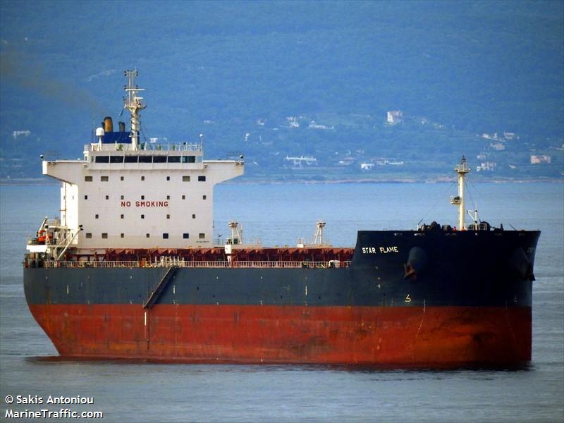 star flame (Bulk Carrier) - IMO 9470076, MMSI 319115400, Call Sign ZGGM7 under the flag of Cayman Islands