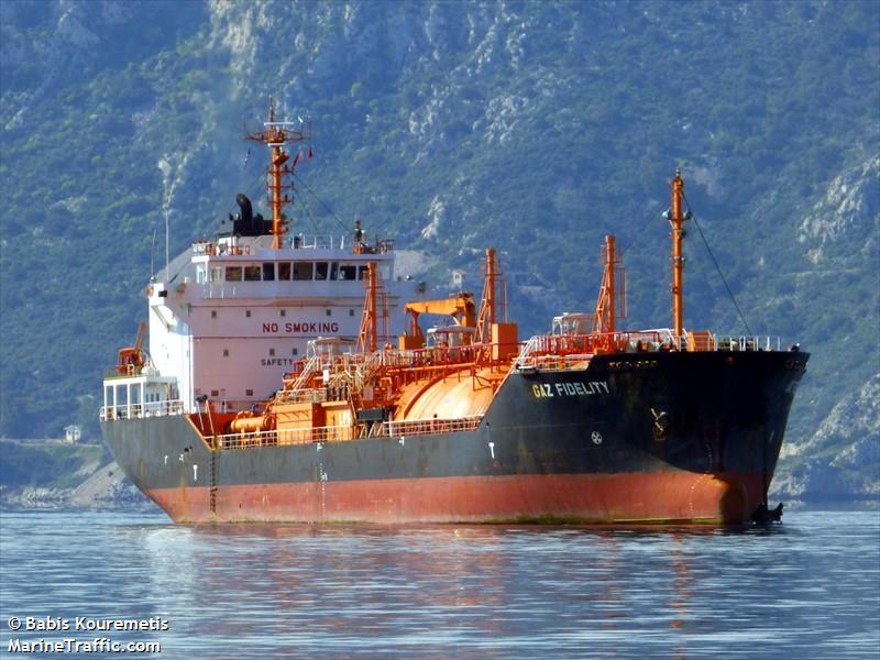 gaz fidelity (LPG Tanker) - IMO 9267974, MMSI 352525000, Call Sign HOFK under the flag of Panama