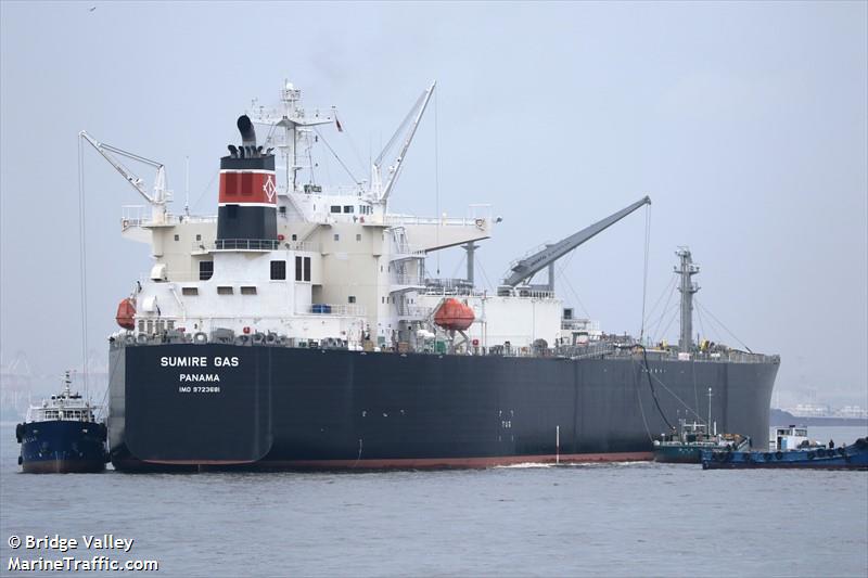 sumire gas (LPG Tanker) - IMO 9723681, MMSI 374655000, Call Sign 3FKR8 under the flag of Panama
