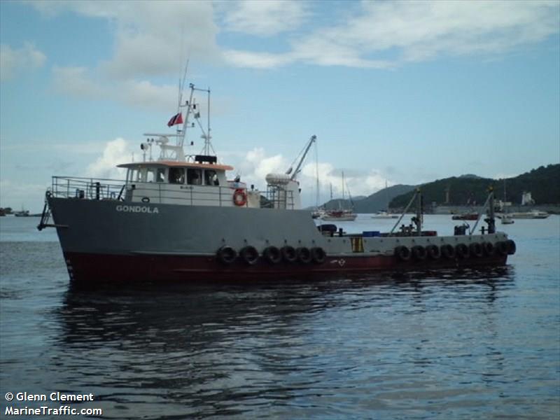 gondola (Offshore Tug/Supply Ship) - IMO 8657500, MMSI 377907127, Call Sign J8PB2 under the flag of St Vincent & Grenadines