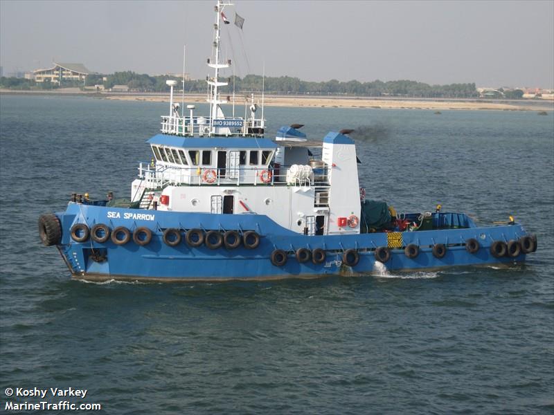 sea sparrow (Tug) - IMO 9389552, MMSI 470648000, Call Sign A6E2843 under the flag of UAE