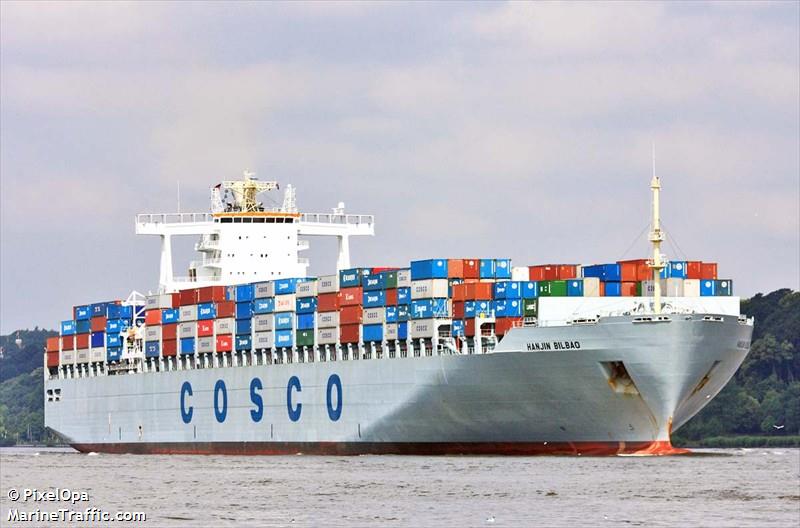 cosco pacific (Container Ship) - IMO 9355551, MMSI 477107200, Call Sign VREC4 under the flag of Hong Kong
