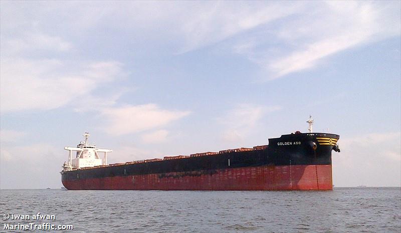 golden aso (Bulk Carrier) - IMO 9701334, MMSI 477314600, Call Sign VRON9 under the flag of Hong Kong