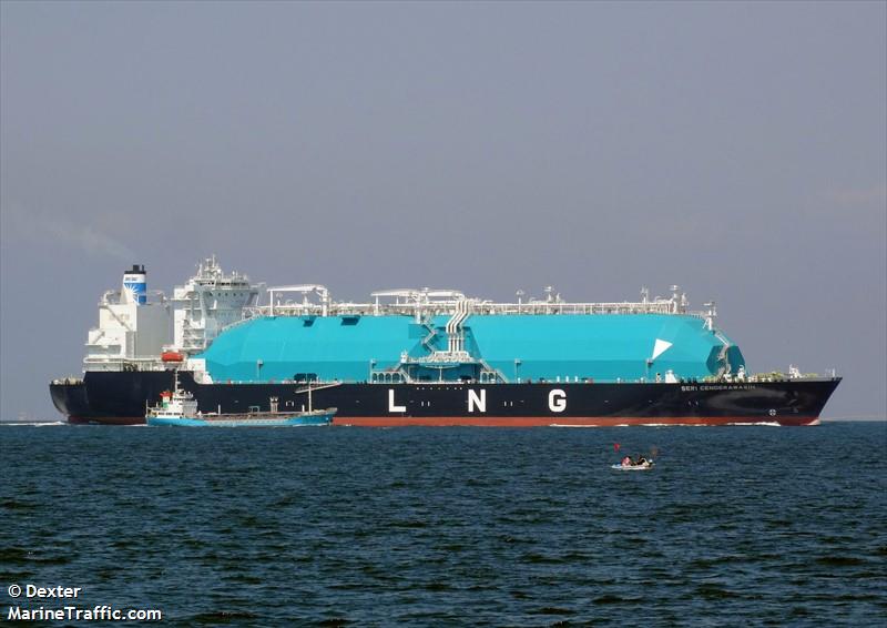 seri cenderawasih (LNG Tanker) - IMO 9714288, MMSI 533180210, Call Sign 9MWF2 under the flag of Malaysia