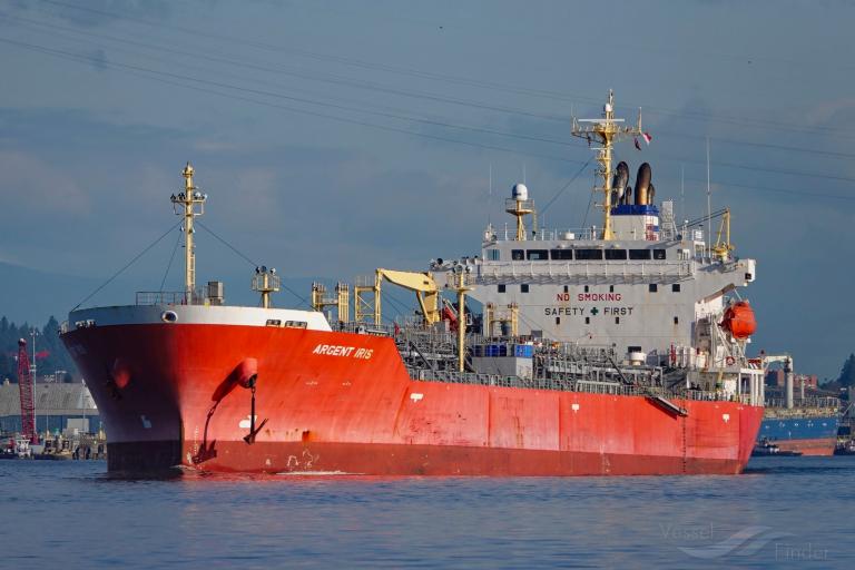argent iris (Chemical/Oil Products Tanker) - IMO 9459280, MMSI 538004167, Call Sign V7VN7 under the flag of Marshall Islands