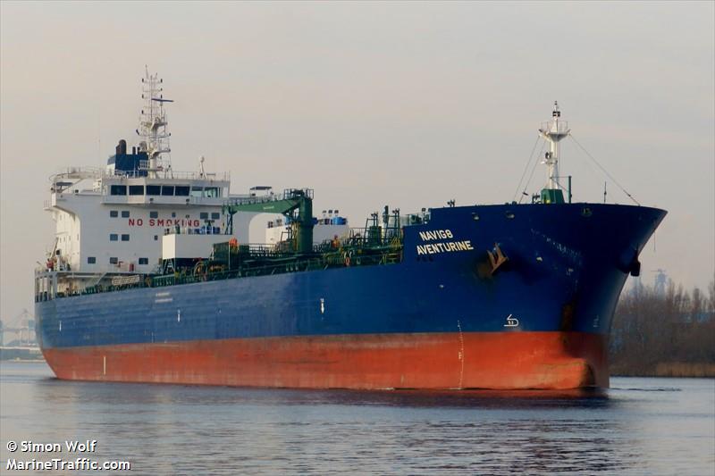 navig8 aventurine (Chemical/Oil Products Tanker) - IMO 9711547, MMSI 538005774, Call Sign V7GW6 under the flag of Marshall Islands