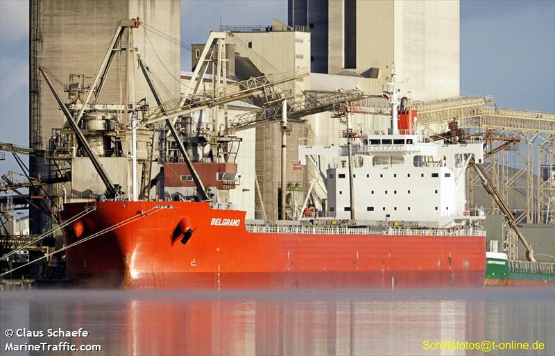 belgrano (Bulk Carrier) - IMO 9708992, MMSI 538006309, Call Sign V7LO8 under the flag of Marshall Islands