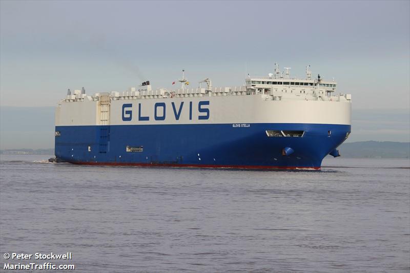 glovis stella (Vehicles Carrier) - IMO 9749570, MMSI 538006717, Call Sign V7NN9 under the flag of Marshall Islands
