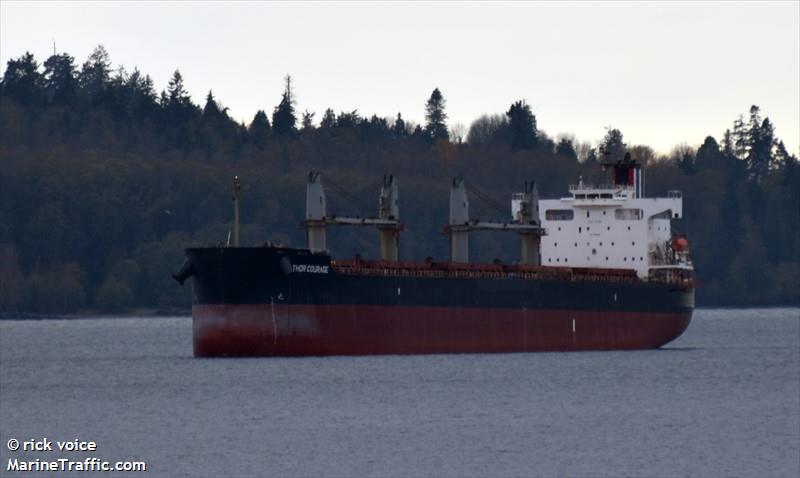 thor courage (Bulk Carrier) - IMO 9440978, MMSI 563039400, Call Sign 9V5744 under the flag of Singapore
