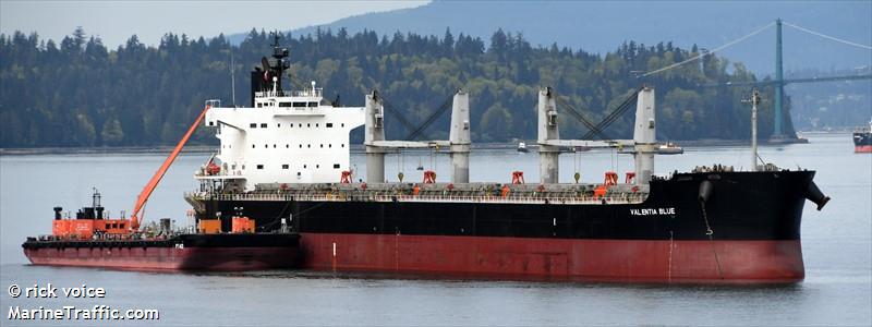 valentia blue (Bulk Carrier) - IMO 9520625, MMSI 636015874, Call Sign D5DG6 under the flag of Liberia